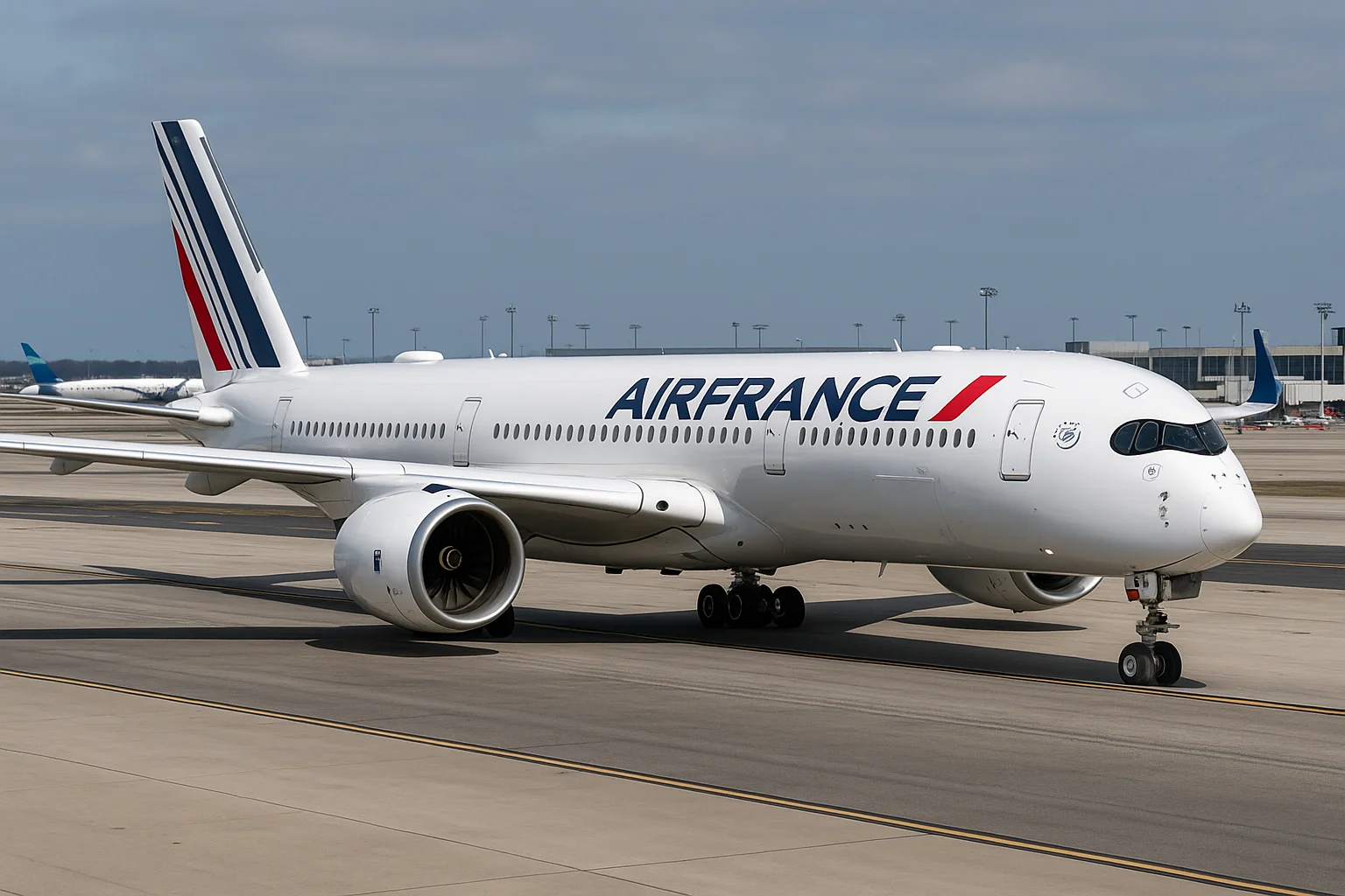 air france a350 chicago flight return