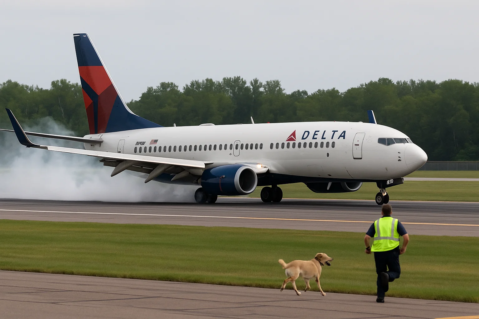 delta flight dog diversion msp
