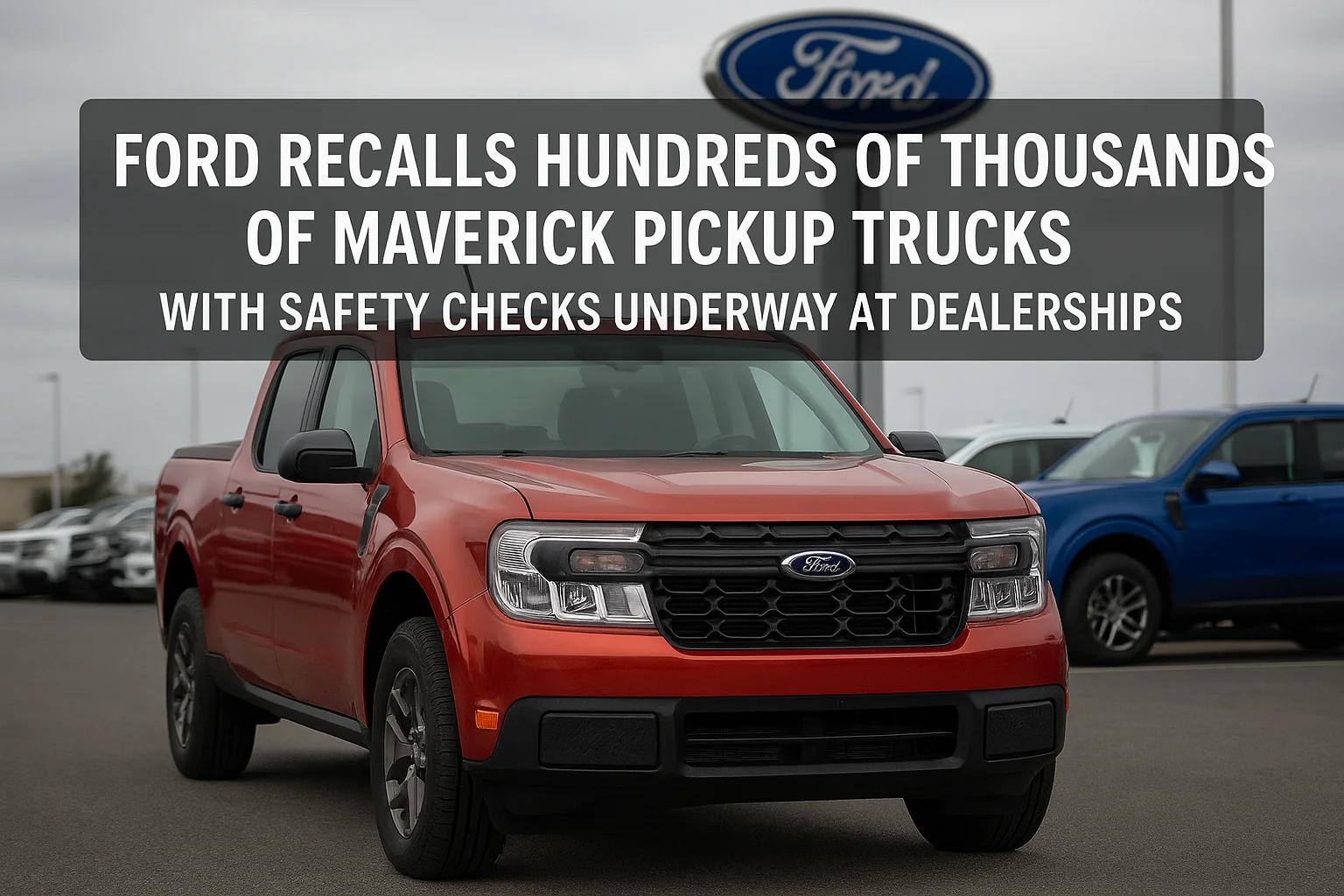 ford recalls hundreds of thousands of maverick pickup trucks.