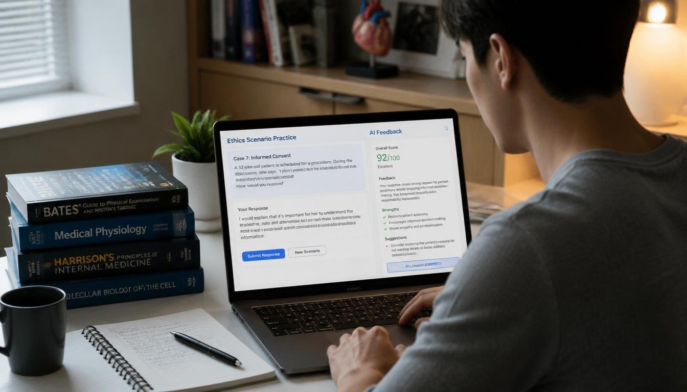 AI feedback pre-health admissions